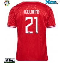 Denmark Morten Hjulmand #21 Replica Home Shirt Euro 2024 Short Sleeve